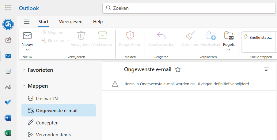 Outlook: ongewenste e-mail