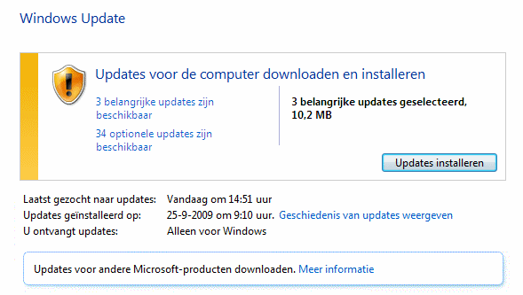 Windows Update downloaden en installer