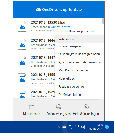 Maan labyrint doneren OneDrive online opslag (Windows 11)