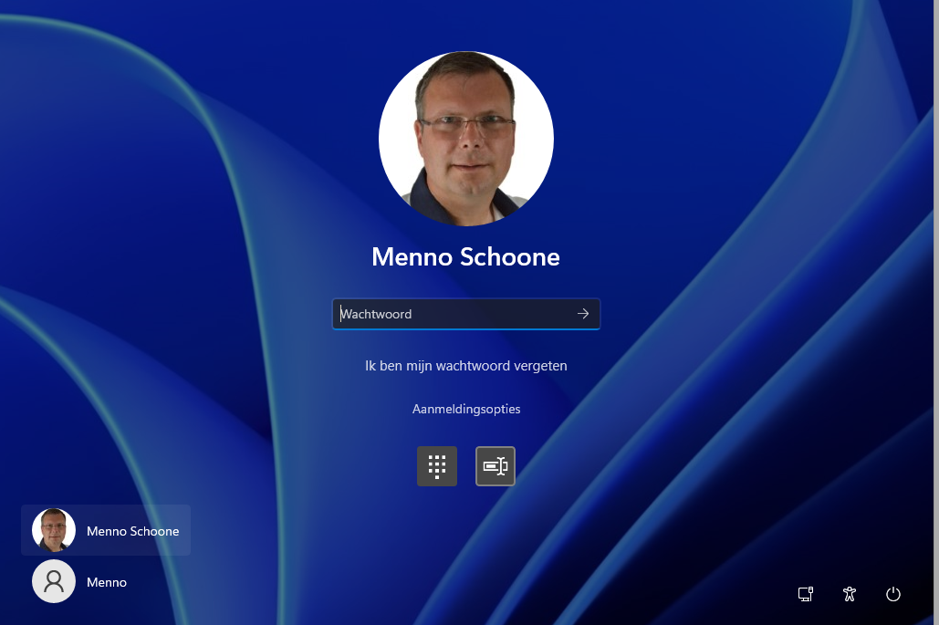 Welkomstscherm/aanmeldscherm Windows 11