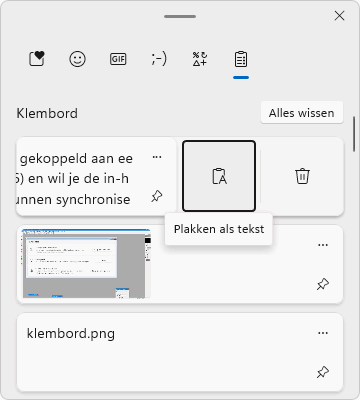 Klembord Windows 11