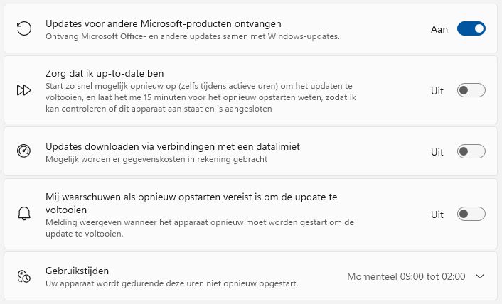 Windows Update (geavanceerde opties)