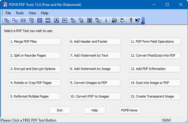 PDFill tools