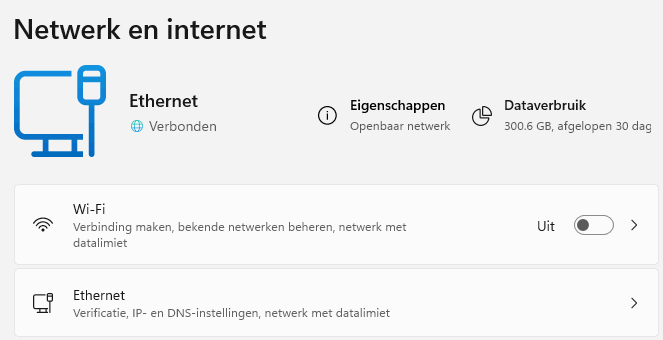 Draadloss neterwerk: netwerkstatus