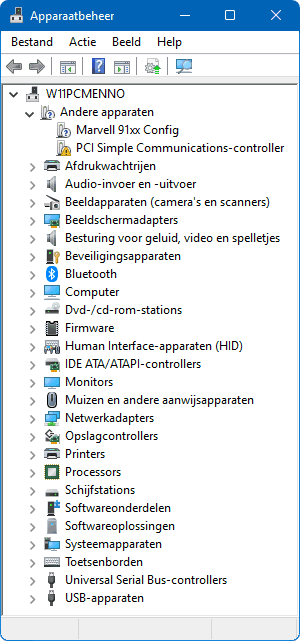 Apparaatbeheer (hardware drivers Windows 11)
