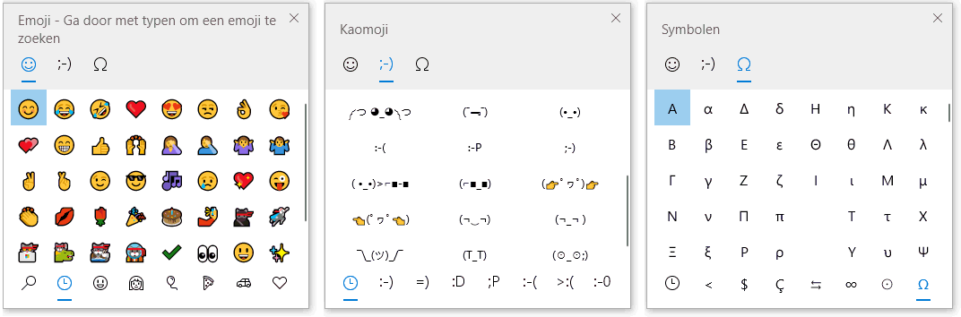 Schermtoetsenbord: ondersteuning voor Kaomoji (Japanse emoji) en symbolen