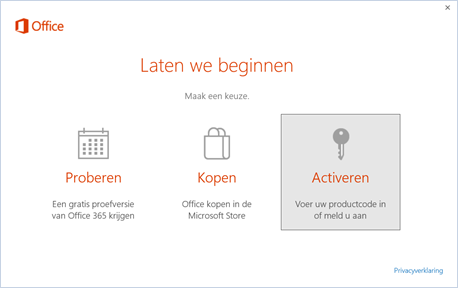 Activeren Office 365