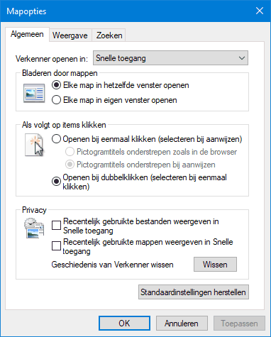 Windows Verkenner: recentelijke bestanden en mappen uit Snelle toegang verwijderen
