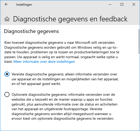 Windows 10 diagnostische gegevens en feedback
