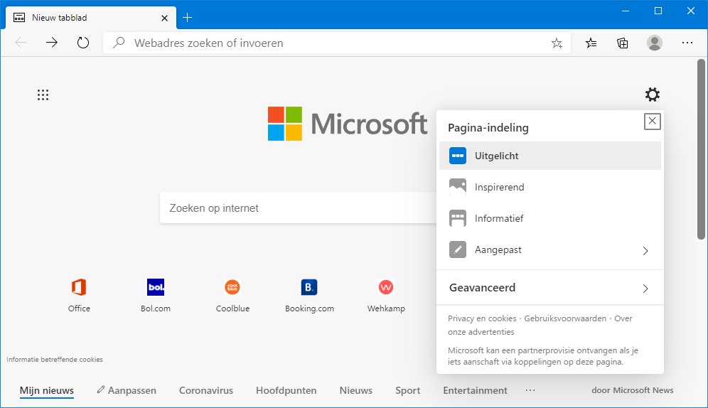 Nieuwe Edge-browser standaard in Windows gentegreerd