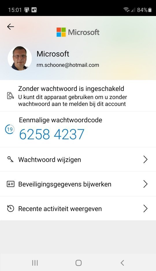 Tweestapsverificatie: Microsoft Authenticator