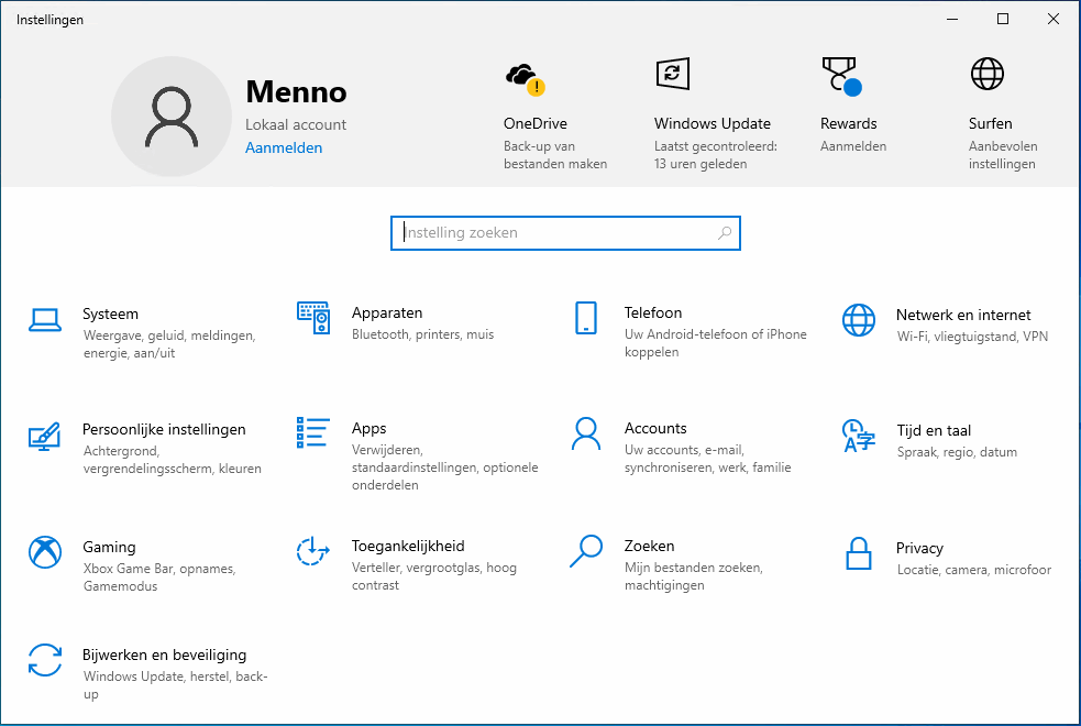 acuut Poëzie Ooit Venster Instellingen (Windows 10)