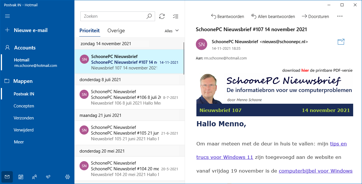 App Mail (Windows 10)
