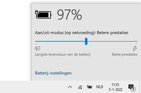 Opladen batterij