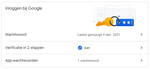 Google: tweestapsverificatie activeren en een app-wachtwoord aanmaken