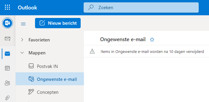 Outlook: ongewenste e-mail