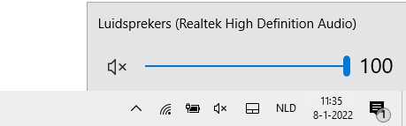 Windows 10 geluidsvolume