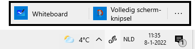 Windows-Ink werkruimte: whiteboard en volledig scherm knipsel