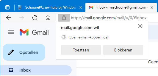Gmail als standaard e-mailprogramma instellen