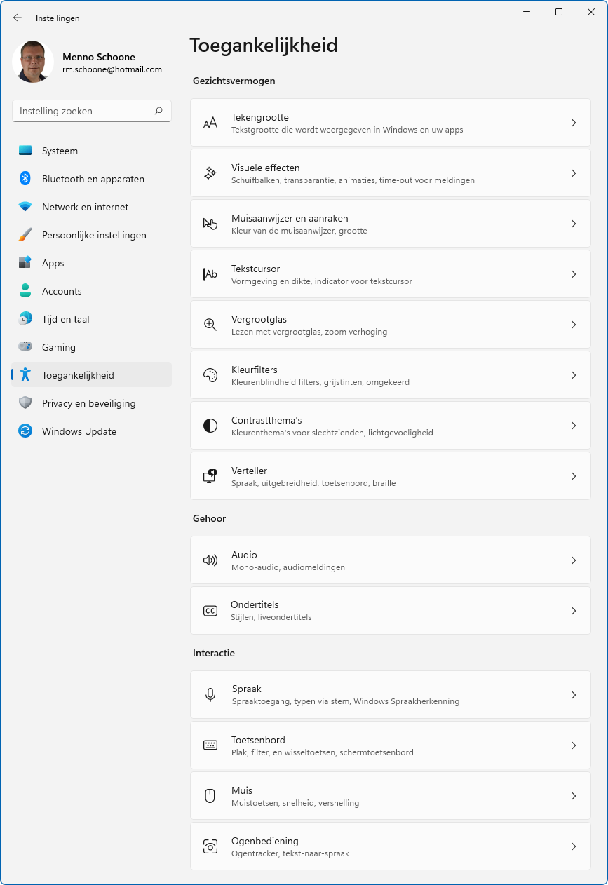 Windows 11: Toegankelijkheid