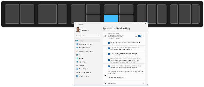 Multitasking: uitlijnen vensters