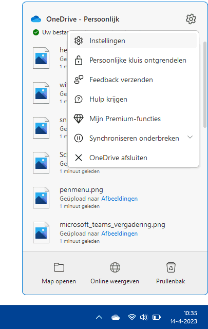 Onedrive Online Opslag (Windows 11)