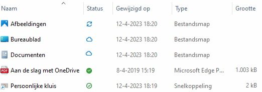 OneDrive in de Windows Verkenner