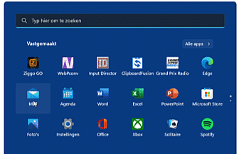 Windows 11: Aan het startmenu vastgemaakte apps