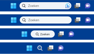 Windows 11: Zoekvak op de taakbalk vervangen of verwijderen