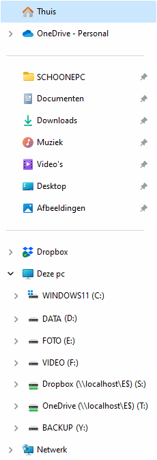 Navigatiestructuur van de Windows Verkenner uitkleden