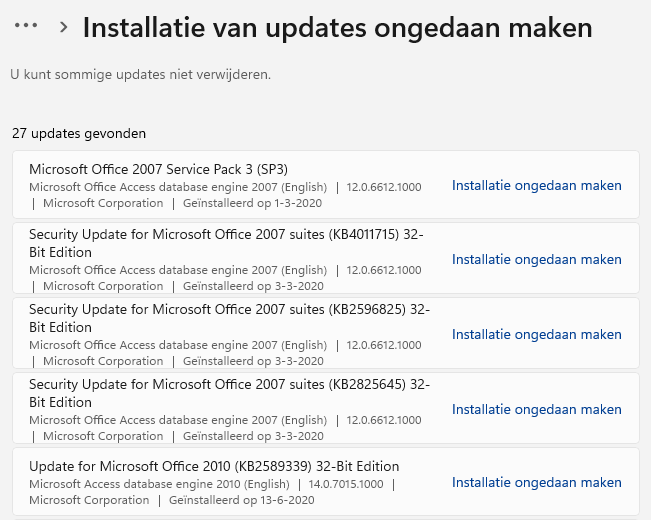 Windows 11: Installatie van updates ongedaan maken