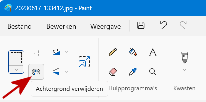 App Paint: achtergrond van een foto verwijderen