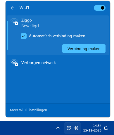 Automatisch verbinding maken met het WiFi netwerk werkt niet meer...