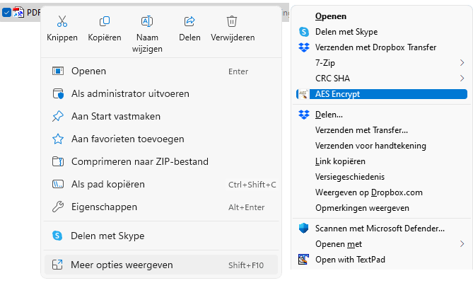 Windows Verkenner: Meer opties weergeven