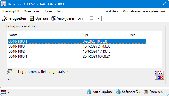 Bureaubladpictogrammen: back-up maken en terugzetten met Desktop OK