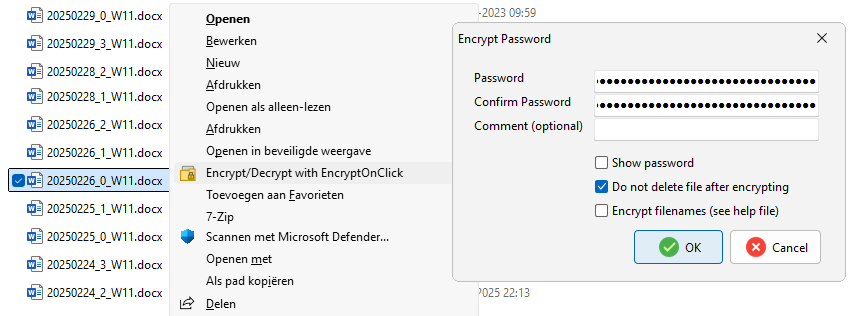 EncryptOnClick: encryptie en decryptie van een bestand