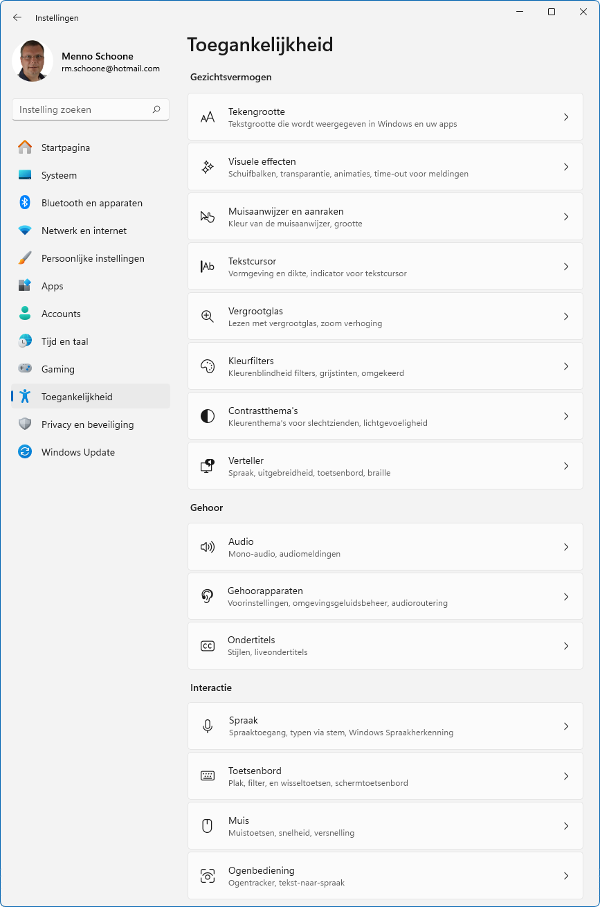 Windows 11: Toegankelijkheid