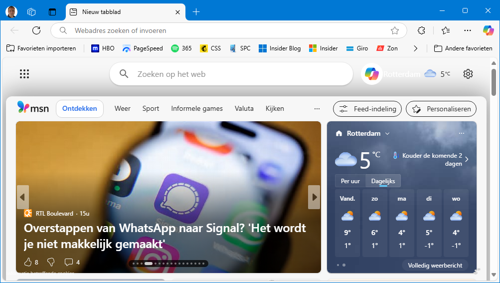 Microsoft Edge, de standaard browser van Windows 11
