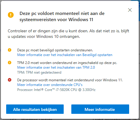 PC Health Check van Microsoft: Voldoet mijn computer aan de hardware-eisen?