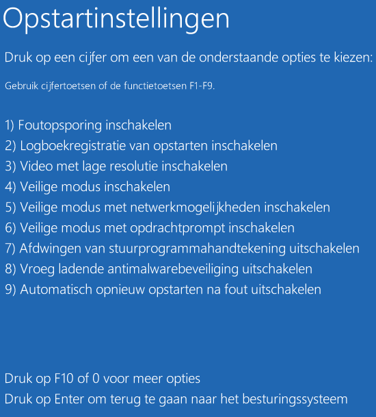 Veilige modus met opdrachtprompt inschakelen: administratoraccount activeren
