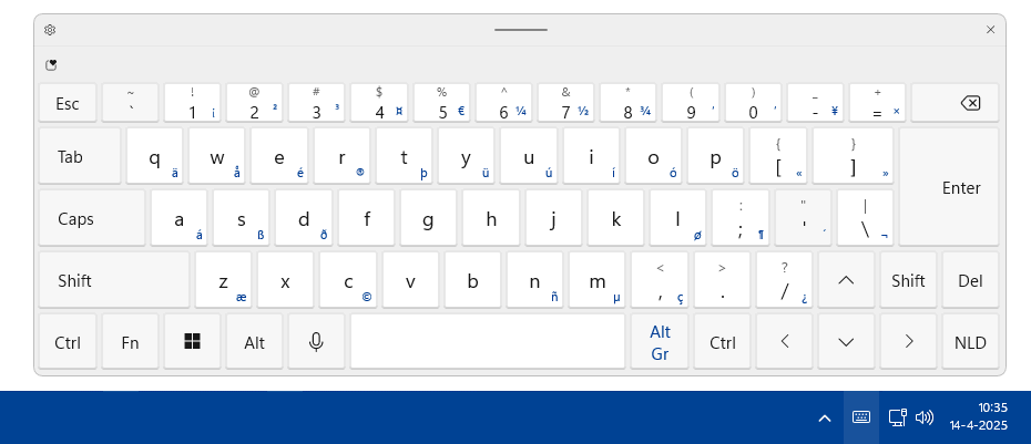 Schermtoetsenbord (Windows 11)