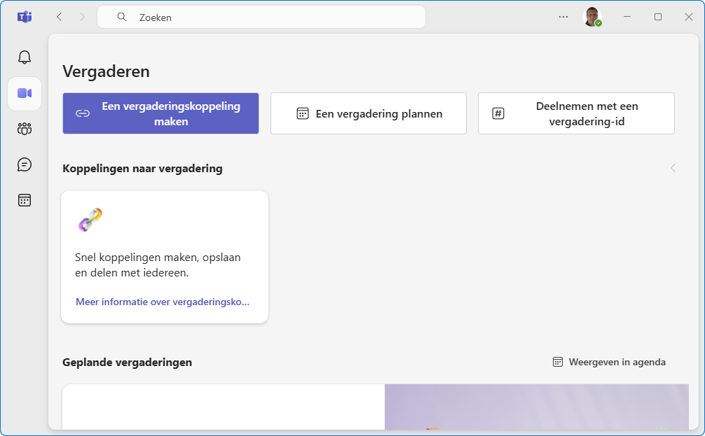 Microsoft Teams: vergadering starten