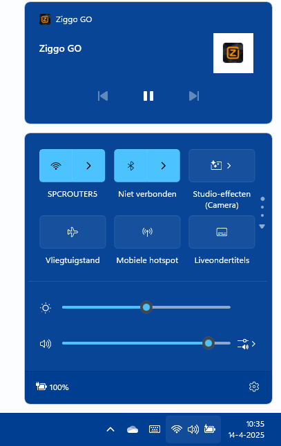 Windows 11 Snelle instellingen