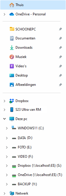 Navigatiestructuur van de Windows Verkenner uitkleden