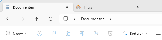 Windows Verkenner tabbalden