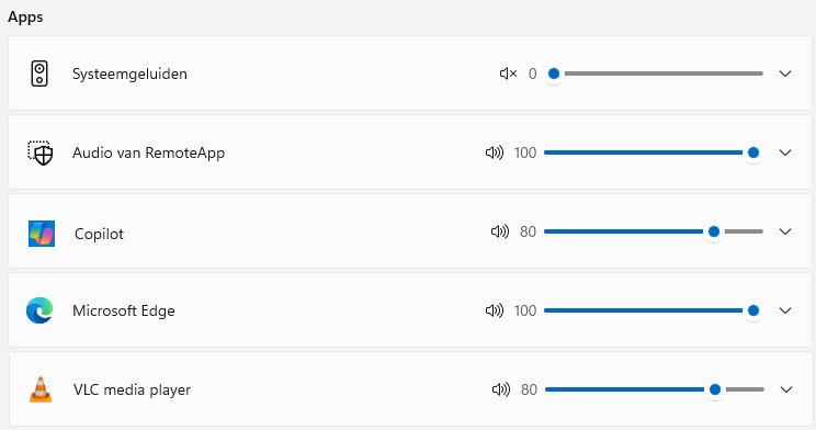 Windows 11 volumemixer apps