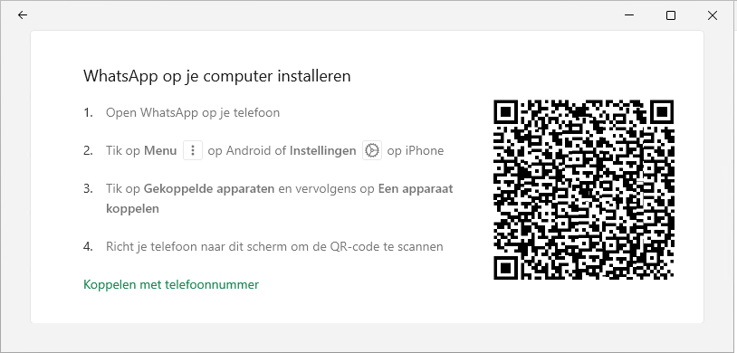 WhatsApp aanmelden
