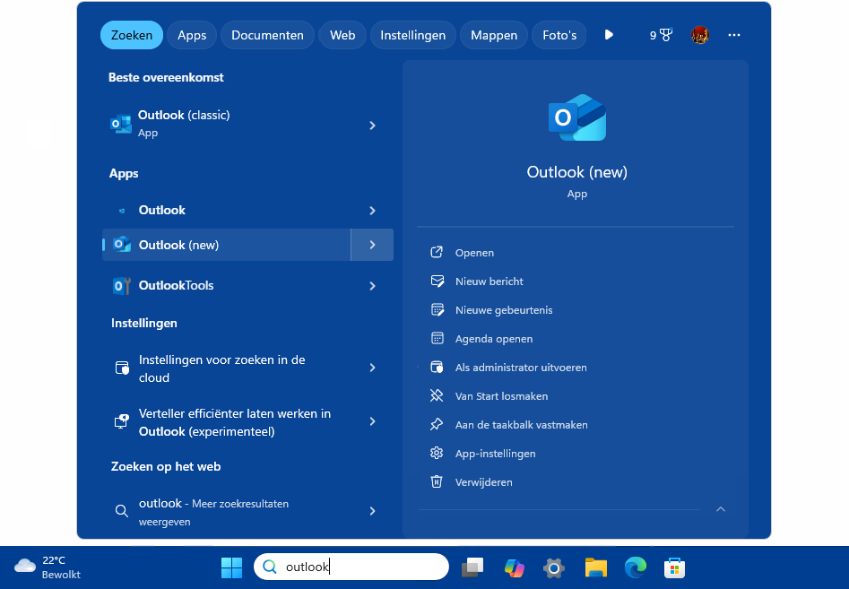 Windows 11 zoekfunctie