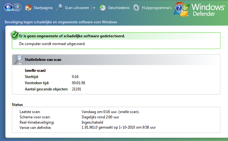 Windows Defender Uitschakelen Vista