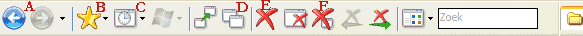 Standaard knoppen QT Tabbar.